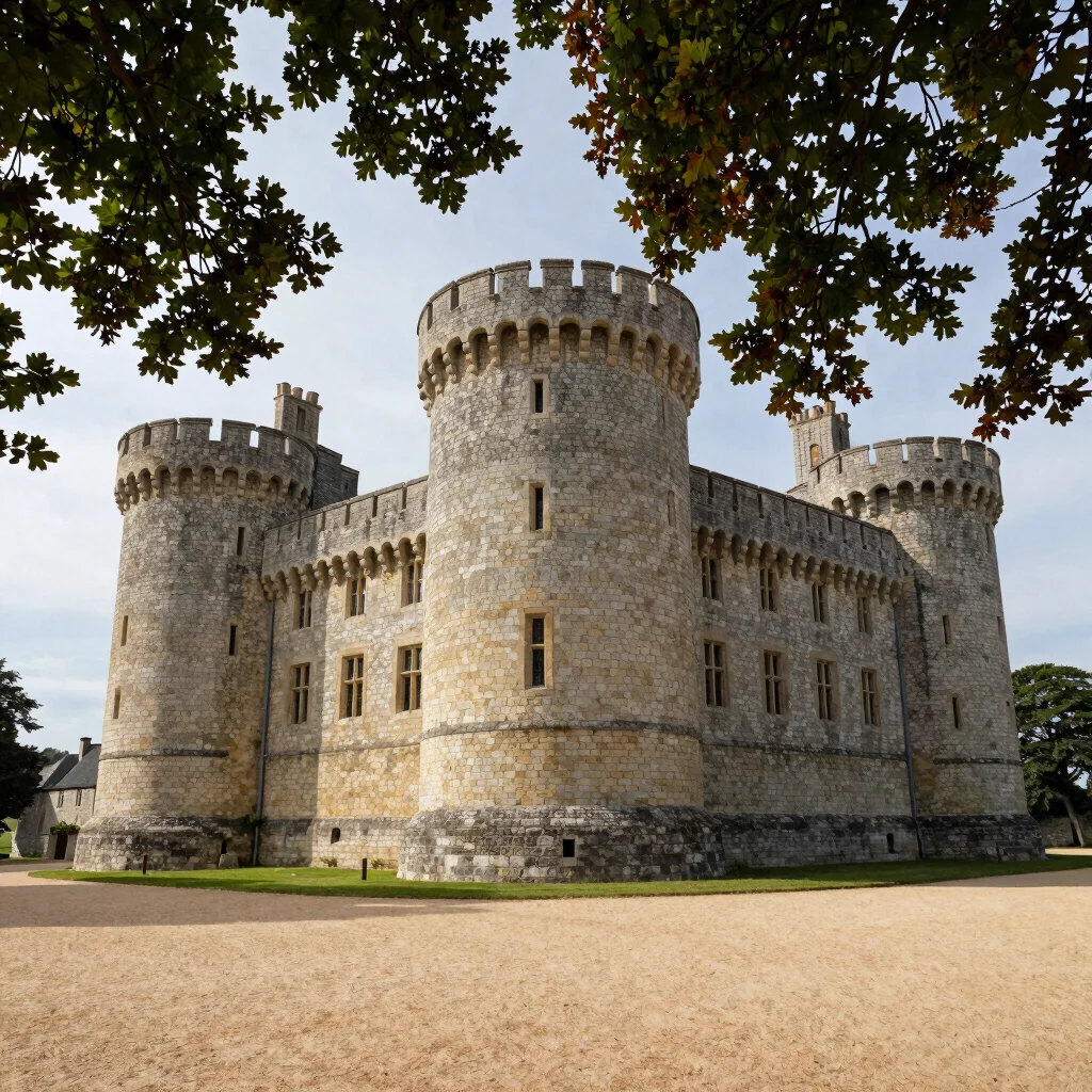 Architecture de château, illustration d’ambiance patrimoniale